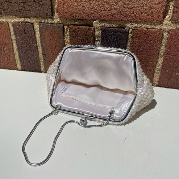 Vintage Hand Beaded Sparkle Clutch with Chain - Picture 3 of 3